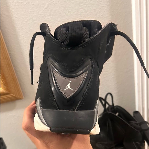 Jordan Men's Black and White Sneakers - Picture 4 of 6